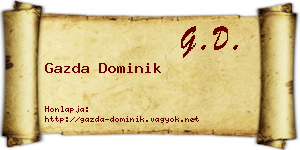 Gazda Dominik névjegykártya